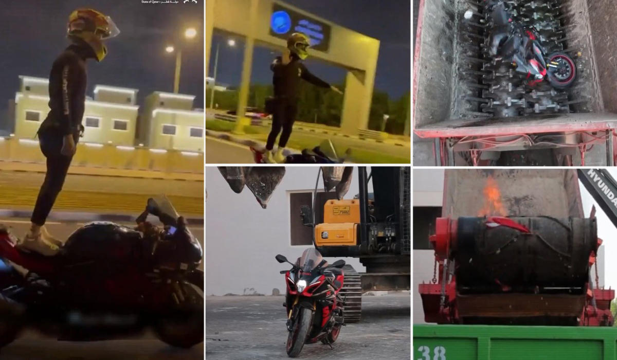 Motorcyclist arrested for performing dangerous stunts on Qatar roads